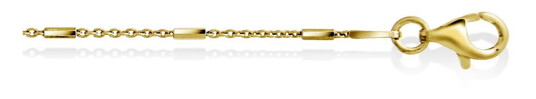 Kjede i forgylt 925 sølv 1,1 mm, 45 cm