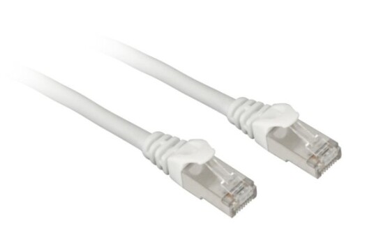 Sharkoon Patchkabel Sftp Rj-45 Med Cat.7A Råkabel Hvit 10 Meter Nettverk Cat 7A