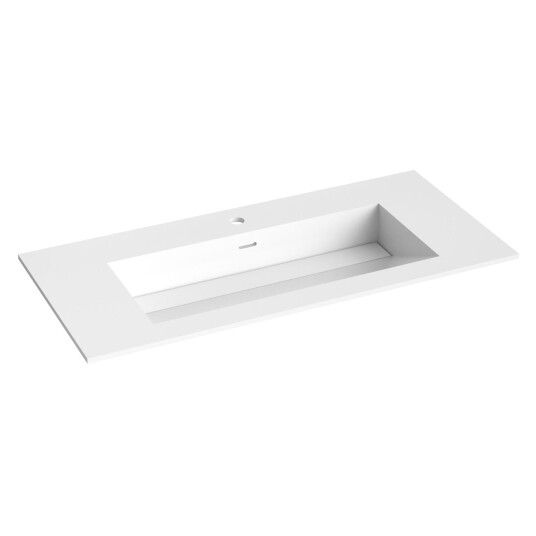 Korsbakken Corian Med Skrå Bunn Hvit Matt 100cm