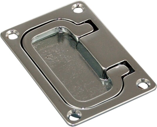 Dørkring messing   74 x 54 x 8 mm   polert