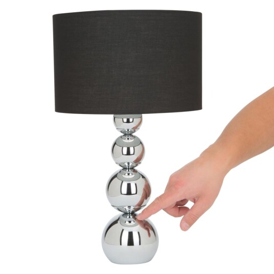 Smartwares Bordlampe touch & dim L Svart Smartwares Bordlampe touch & dim L Svart