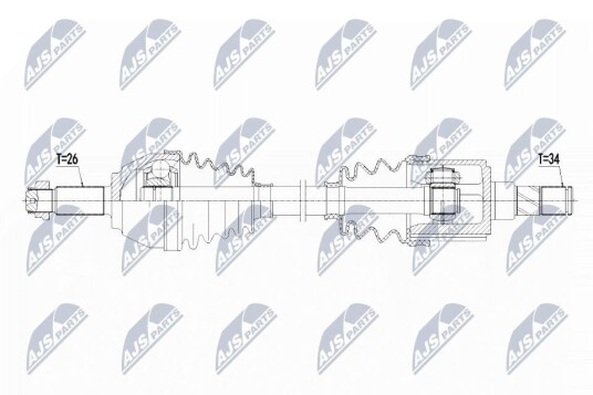 Nty Drivaksel NTY NPW BM 125 Nty Drivaksel NTY NPW BM 125