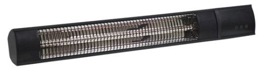 Heat1 infrarød varmelampe m/fjernkontroll, 650-2000W