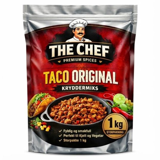 The Chef Taco Original Kryddermiks 1 kg | Foodstuff