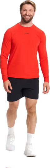 RevolutionRace Herre > Overdeler > Langermede skjorter Pulse Running Long sleeved T shirt Herre Fiery Red Størrelse:L