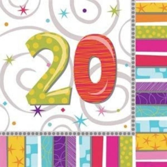 20 Års Servietter 