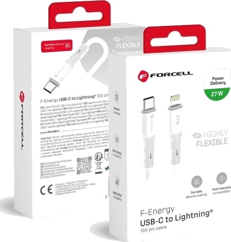 Holmes Usb C Til Lightning-Kabel Pd 3A 27W Silikon 1 M Hvit Holmes Usb C Til Lightning-Kabel Pd 3A 27W Silikon 1 M Hvit