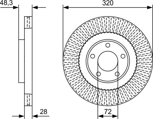 BOSCH 0 986 479 W04 Bremseskive