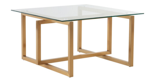 Jotex SIGNATO sofabord 80x80 cm Glass/gull 1553542-01-0 1582123-01-0