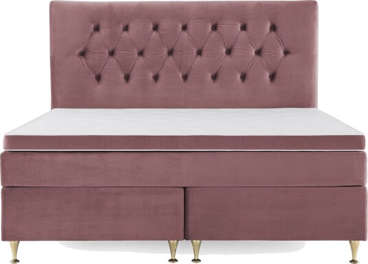 Royal Velvet Komplett Sengepakke 160x200 cm Rosa Fløyel/Lave Gullben