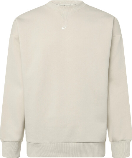 Asics Fleece Relaxed Crew Neck Top Cream XL