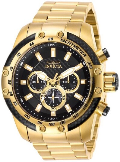 Invicta Herreklokke 28658 Speedway Sort/Gulltonet stål Ø50 mm Invicta Herreklokke 28658 Speedway Sort/Gulltonet stål Ø50 mm