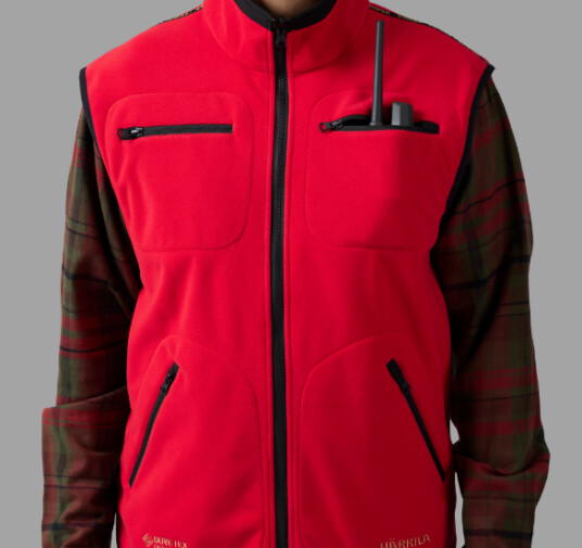 Härkila Men's Kamko Fleece West Brown/Red S, Brown/Red Härkila Men's Kamko Fleece West Brown/Red S, Brown/Red