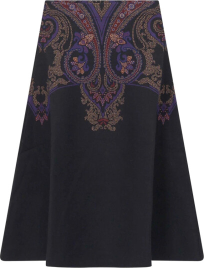 Etro Dame Skjørt Svart L, Etro Dame Skjørt Svart L,
