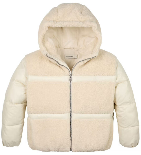 Calvin Klein Teddy Shiny Puffer Jacket - Cream - 164