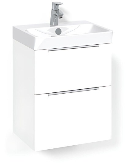 Macro Design Crown Servantskap 2 Skuff- med Light 70 Servant Hvit / 45cm Grip