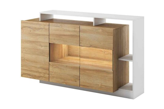 Vitrineskap Schanz 155x44x94 cm Beige / Hvit Vitrineskap Schanz 155x44x94 cm Beige / Hvit