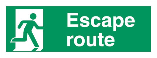 Escape route - Etterlysende Vinyl HI150 - 100 x 300 mm