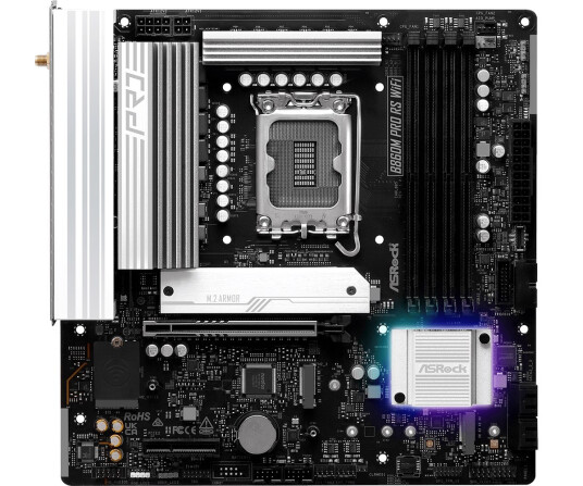 ASRock B860M Pro RS Micro ATX Hovedkort med WiFi 6E, HDMI/DP og DDR5 ASRock B860M Pro RS Micro ATX Hovedkort med WiFi 6E, HDMI/DP og DDR5