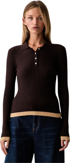 Twinset Dame Topper Brun S,