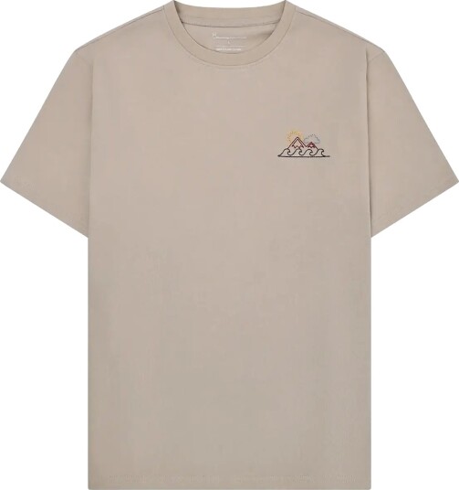 Knowledge Cotton Apparel Chest Print T Shirt Grey S