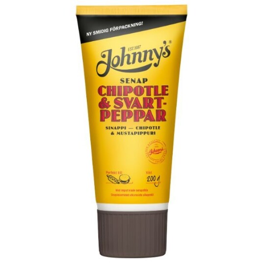 Johnnys Chipotle & Sortpeber Sennep 200g Johnnys Chipotle & Sortpeber Sennep 200g