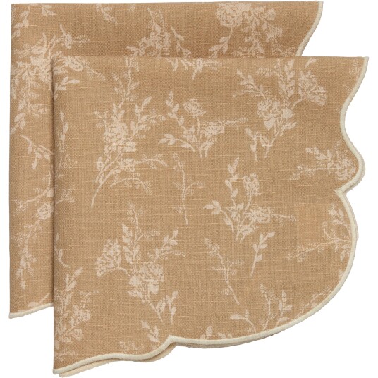Decotique Gia serviett blomst 45 x 45 cm 2 pakning beige Decotique Gia serviett blomst 45 x 45 cm 2 pakning beige