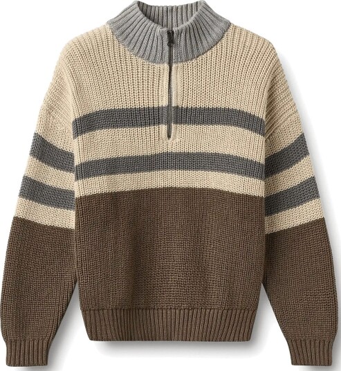 Wheat Half Zip Jumper L/S Simo DRY WOOD 104