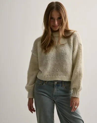 Vero Moda Beige Vmfeng Ls O Neck Pullover Ga Boo