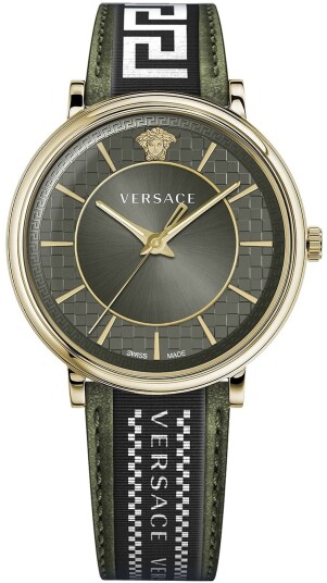 Versace Herreklokke VE5A01621 V Circle Grønn/Lær Ø42 mm
