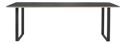 Muuto 70/70 spisebord 255 x 108 cm Black linoleum-Plywood-Black