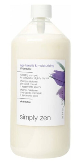 Simply Zen Age Benefit Fuktighetsgivende sjampo 1000 ml for farget og tørt hår Simply Zen Age Benefit Fuktighetsgivende sjampo 1000 ml for farget og tørt hår