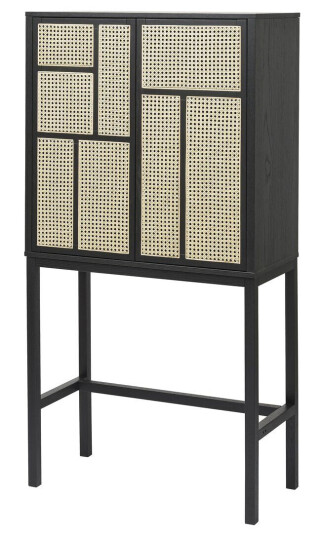 Design House Air hvitrinskap svart, rotting
