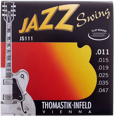 Thomastik JS111 Jazz-Saiten Flatwound 011 - 047 Thomastik JS111 Jazz-Saiten Flatwound 011 - 047