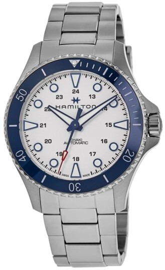 Hamilton Herreklokke H82505150 Khaki Navy Scuba Sølvfarget/Stål
