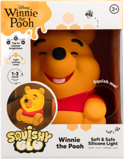 Paladone Disney Silikon Oppladbar Lampe Squishyglo – Klosse/Kuv Puh