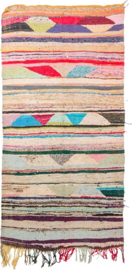 Marokkansk Boucherouite teppe 120 x 245 cm Størrelse: 120 x 245 cm
