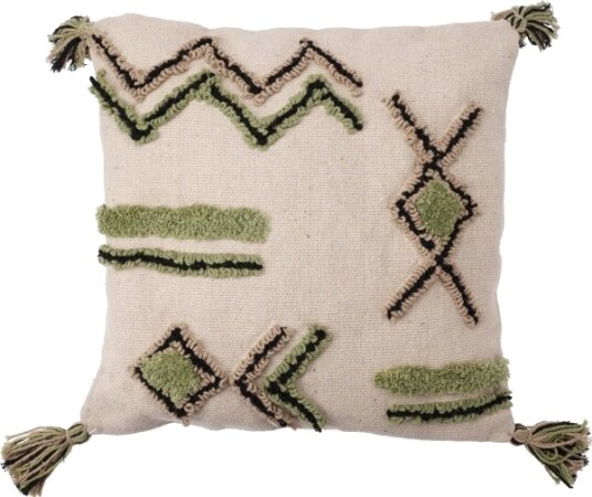 Home Styling Collection Dekorativ Pute I Bomull Med Dusker 45 X 45 Cm Home Styling Collection Dekorativ Pute I Bomull Med Dusker 45 X 45 Cm