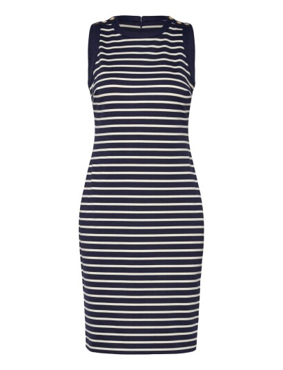 Lauren Ralph Lauren Yd Striped Ponte Knt Dresses Navy 44 Lauren Ralph Lauren Yd Striped Ponte Knt Dresses Navy 44