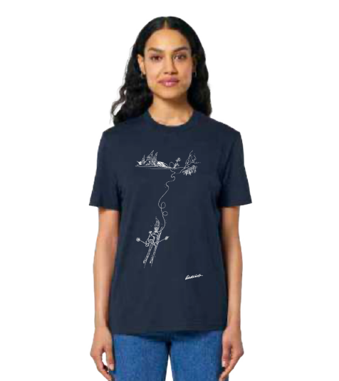Huset Aukrust Gurin French Navy t-skjorte XXL