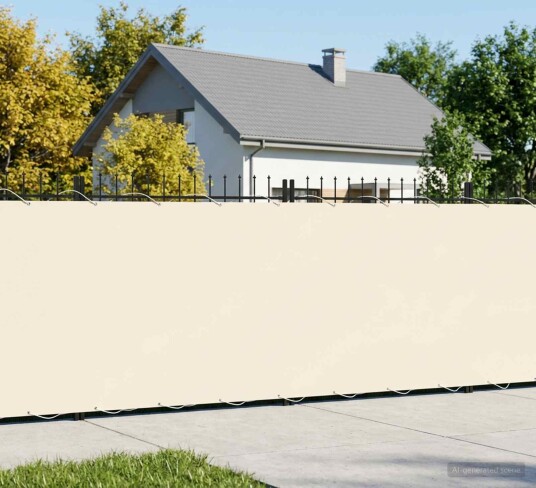 vidaXL Balkong privat skjerm 1,8 x 15 m Stoff med PU belegg Krem