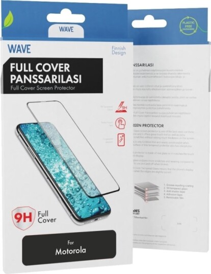 Wave Full Cover Herdet Glass, Motorola Moto G04 / Motorola Moto G24 Power, Svart Ramme
