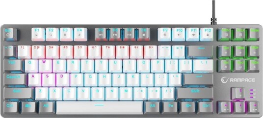 Rampage Snug RGB Red White/Grey Gamingtastatur SNUGK14RS-WG Rampage Snug RGB Red White/Grey Gamingtastatur SNUGK14RS-WG