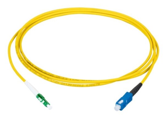 Simplex Fiberoptisk Patchkabel Lc/Apc-Sc G657.A2 1M 3,0Mm Gul 9/125Μm Produsent: Efb-Elektronik (O1410.1)