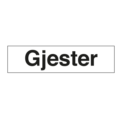Jo Safety Parkeringsskilt Gjester 100 x 400 mm Passer til jordspyd 70 cm 6310066