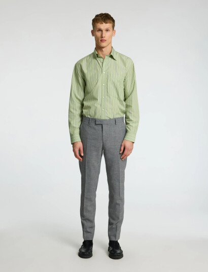 Selected Slhslim-Oasis Linen Trs Noos - Grey - 46