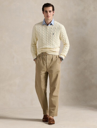 Polo Ralph Lauren 5/1 Roving Cotton Lsl Plo Cream XS