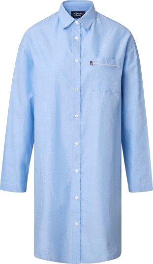 Lexington   Icons Nattskjorte Luna Cotton Light Oxford   Blå