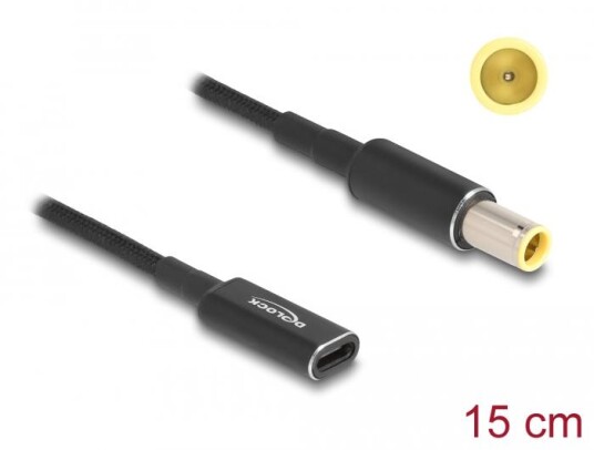 DELOCK Laptop Charging Cable USB Type-C to IBM 7.9 x 5.5 mm 15 cm
