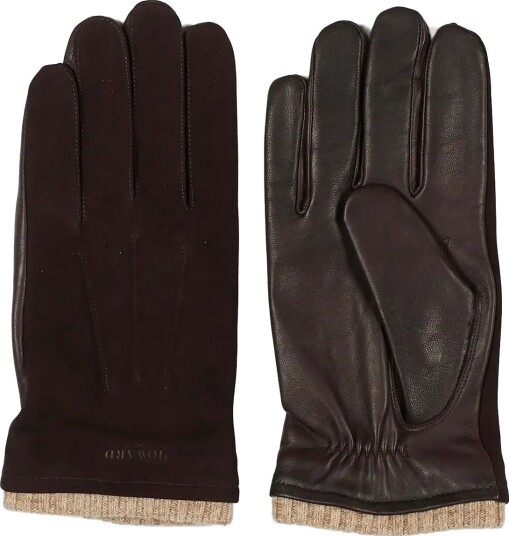 Howard London Leather Gloves Bob DARK BROWN 10